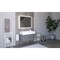 Castello Usa Nile 36" Wall Mounted Gray Vanity With White Top AndAnd Chrome Handles CB-MC-36G-CHR-2053-WH - alternate 4